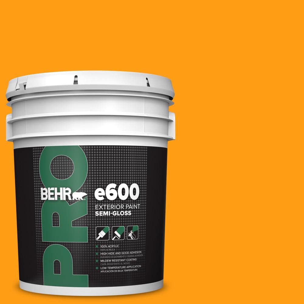 BEHR PRO 5 gal. #S-G-290 Orange Peel Semi-Gloss Exterior Paint