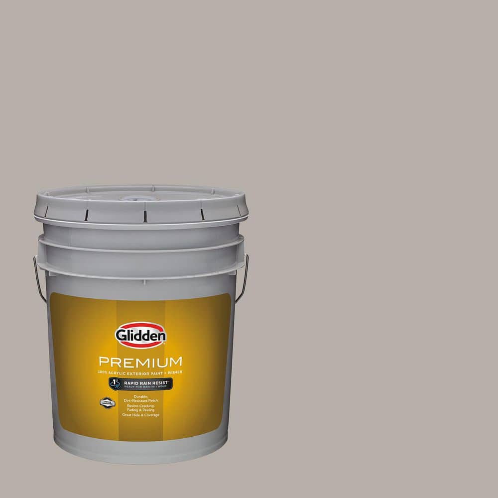 Glidden Premium 5 gal. PPG1006-4 Mercurial Flat Exterior Latex Paint