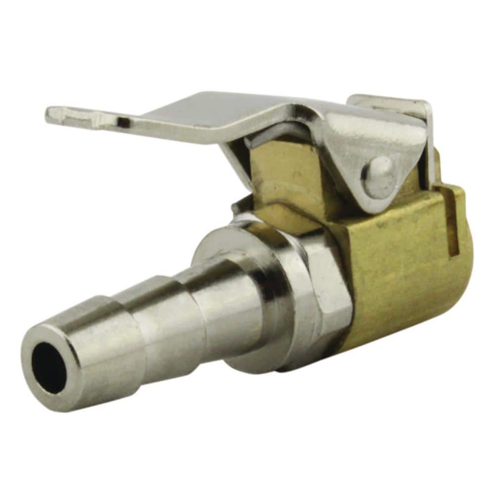 Milton Industries, Inc. 1/4 in. ID Euro Style Hose Barb Air Chuck with Grip on Clip (3)