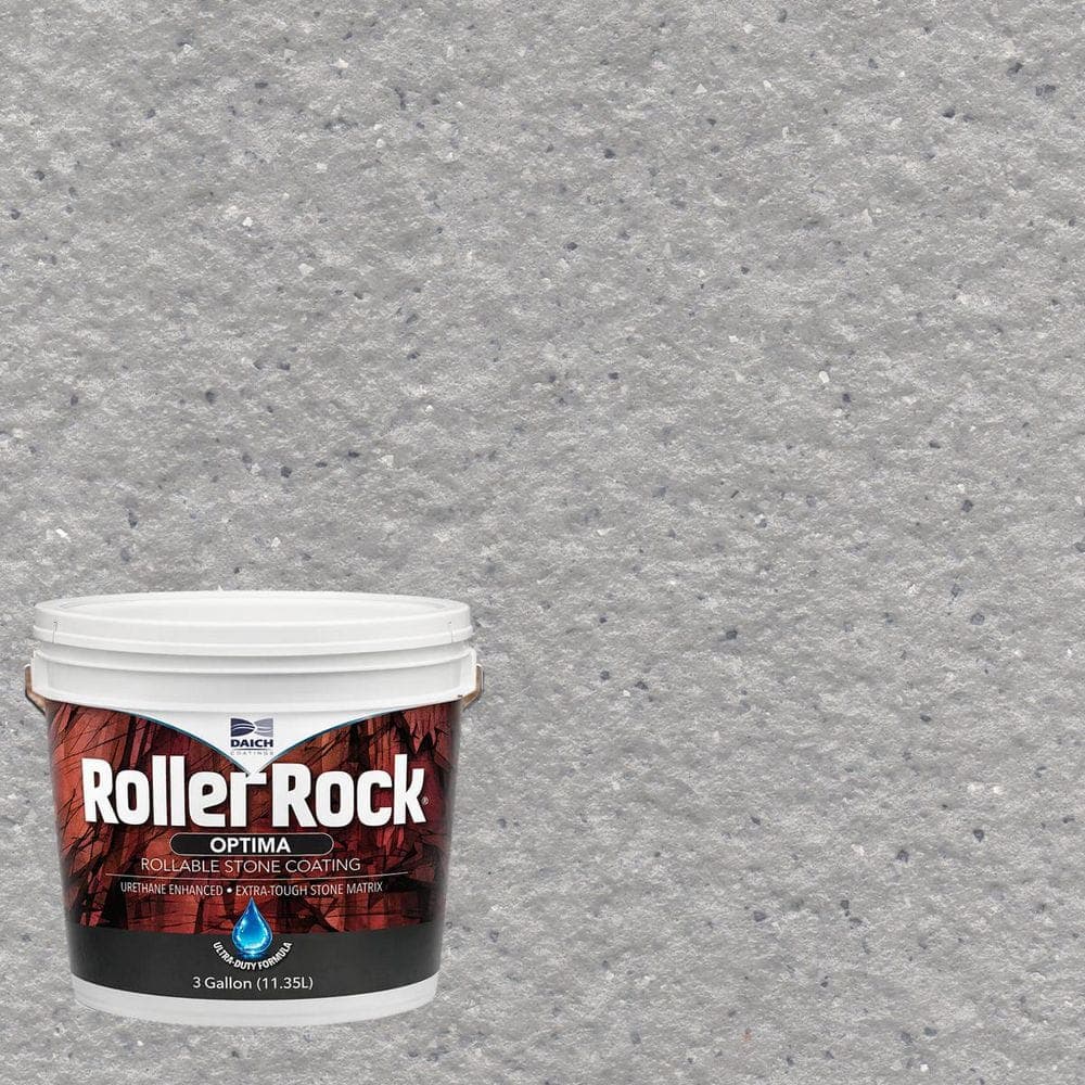 DAICH Roller rock OPTIMA 3 Gal. Shale Grey Satin Self-Priming Concrete Interior/Exterior Porch & Floor Paint (1)