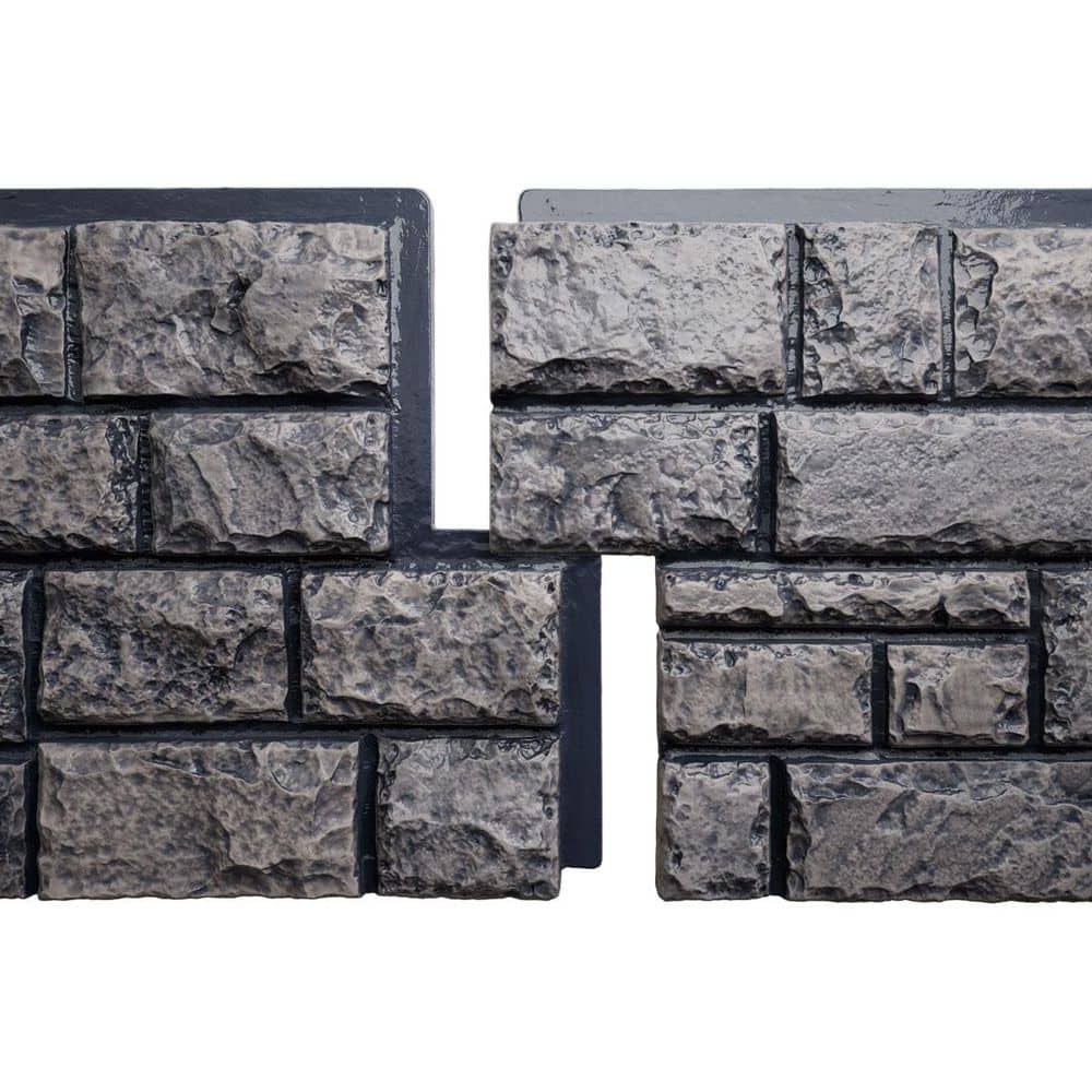 Ekena Millwork EverStone Regal Faux Stone Panel, 47 3/4"W x 24 3/4"H x 1 3/4"D, Lunar Color (1)