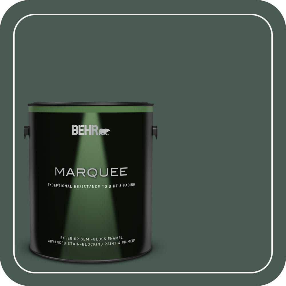 BEHR MARQUEE 1 gal. #S420-7 Secluded Woods Semi-Gloss Enamel Exterior Paint & Primer
