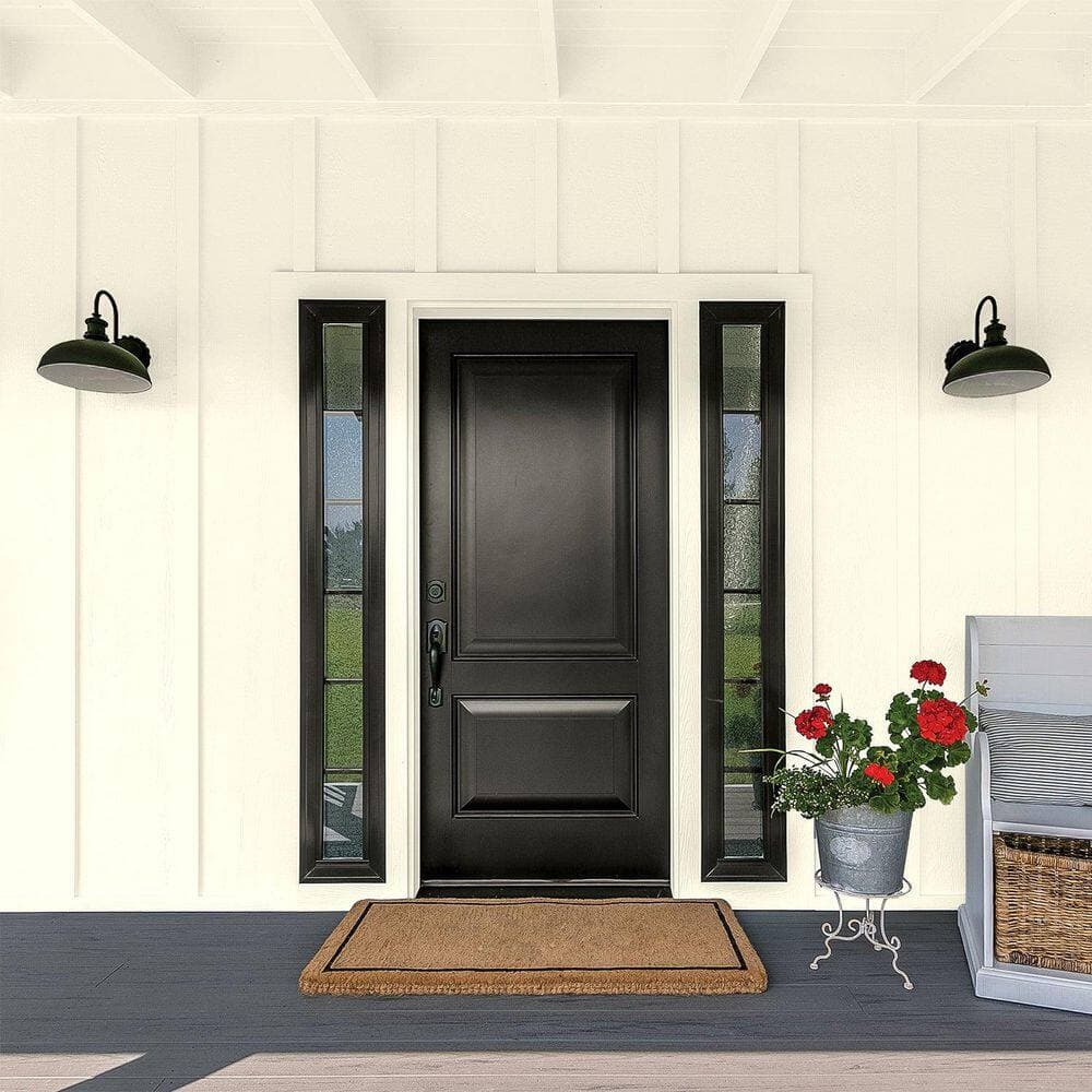 Glidden Premium 5 gal. PPG1100-2 Adobe White Flat Exterior Latex Paint (4)