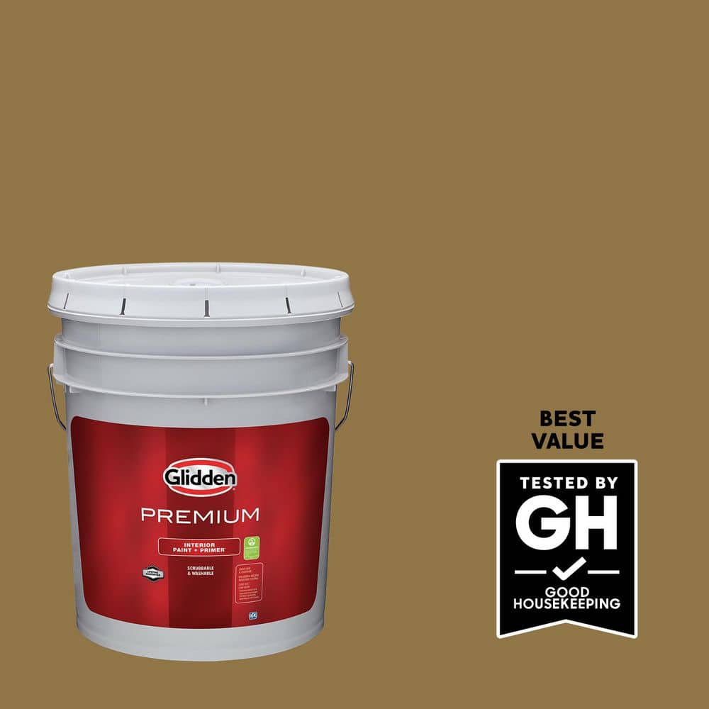 Glidden Premium 5 gal. PPG1103-6 Wool Tweed Satin Interior Latex Paint