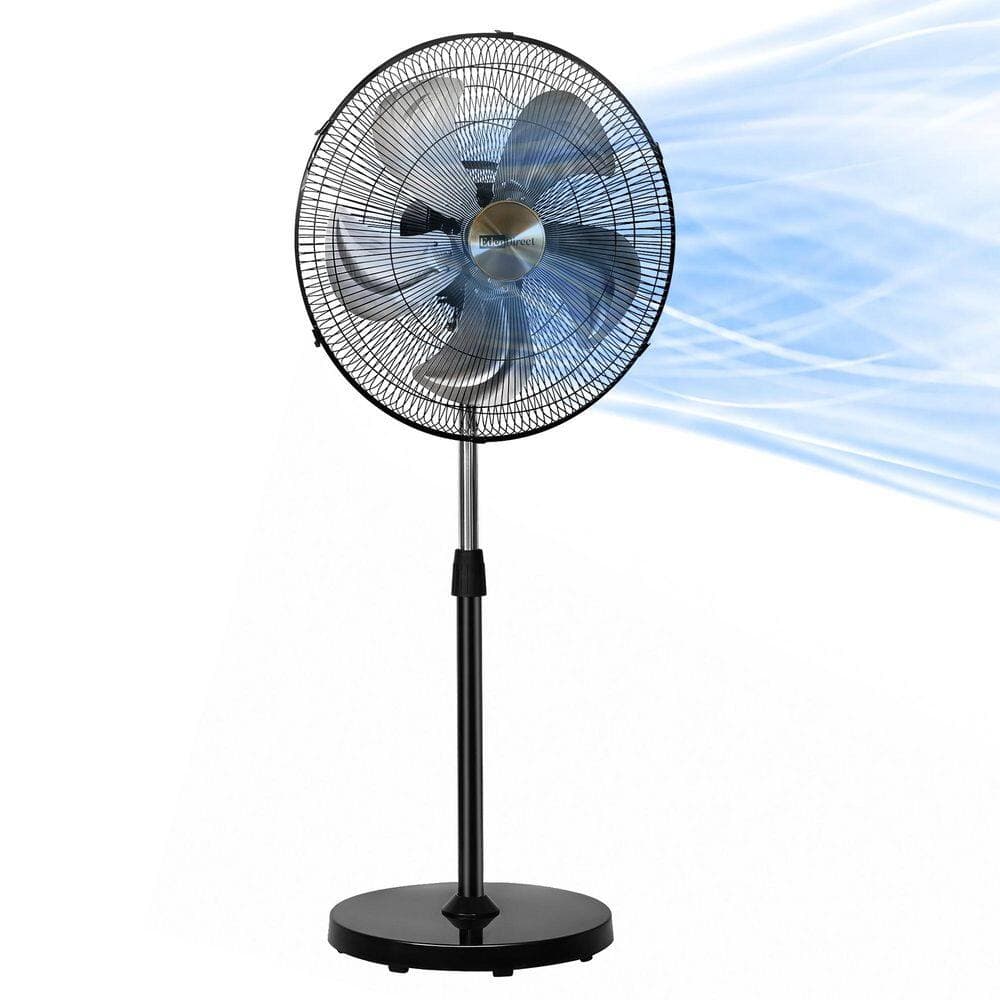 Edendirect Heavy-Duty High-Speed Floor-Standing Oscillating Fan with Powerful 1/3 Motor for Commercial or Industrial