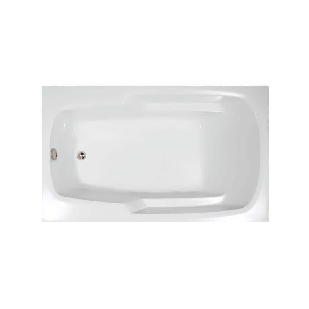 Hydro Systems Napa 54 in. x 30 in. Acrylic Rectangular Drop-in Reversible Drain Bathtub in White