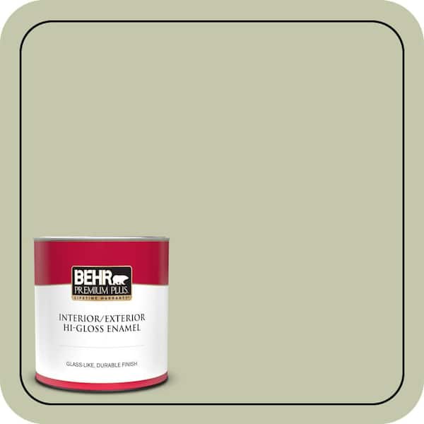 BEHR PREMIUM PLUS 1 qt. #MQ6-50 Desert Hotsprings Hi-Gloss Enamel Interior/Exterior Paint & Primer (2)