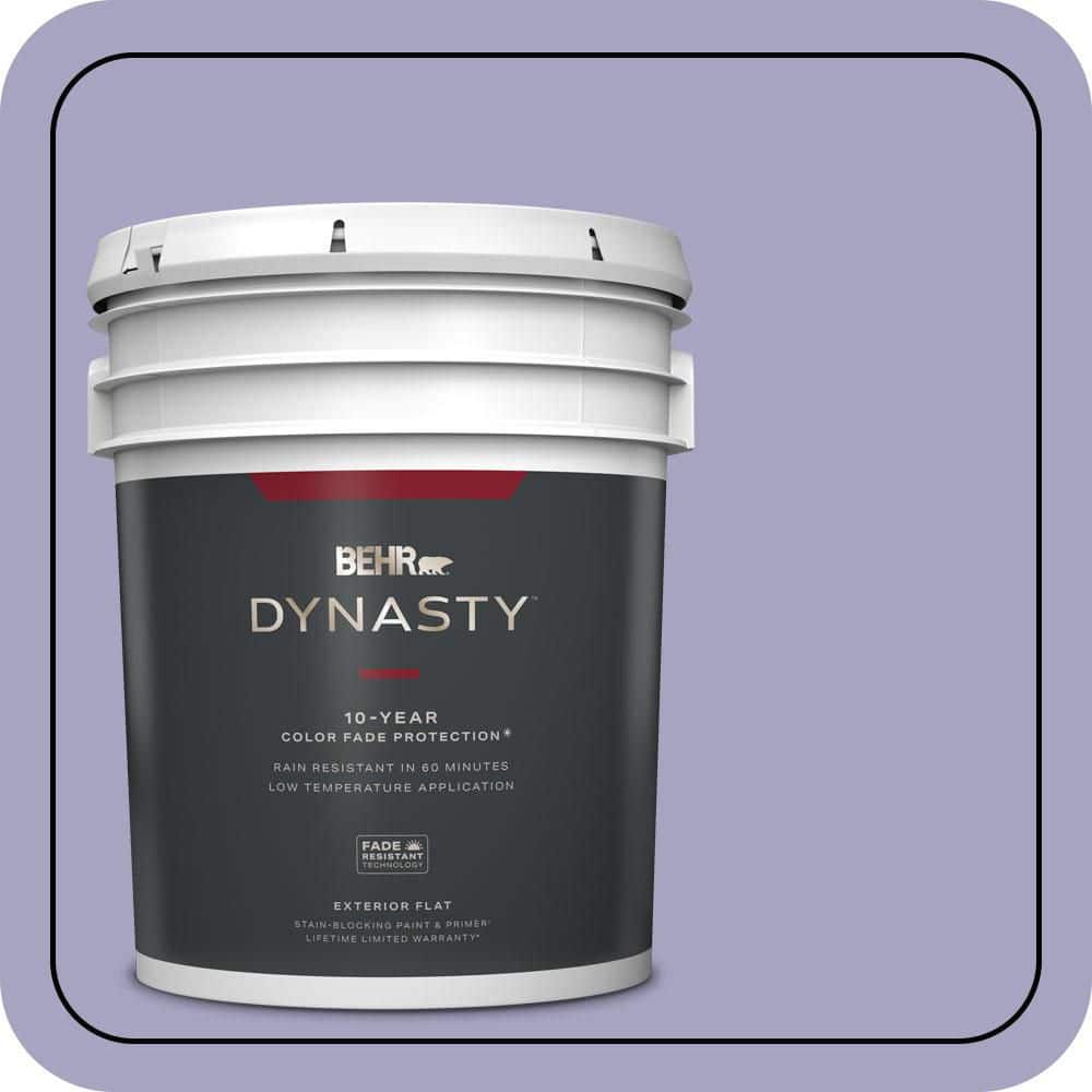 BEHR DYNASTY 5 gal. #640D-4 Canyon Mist Flat Exterior Stain-Blocking Paint & Primer