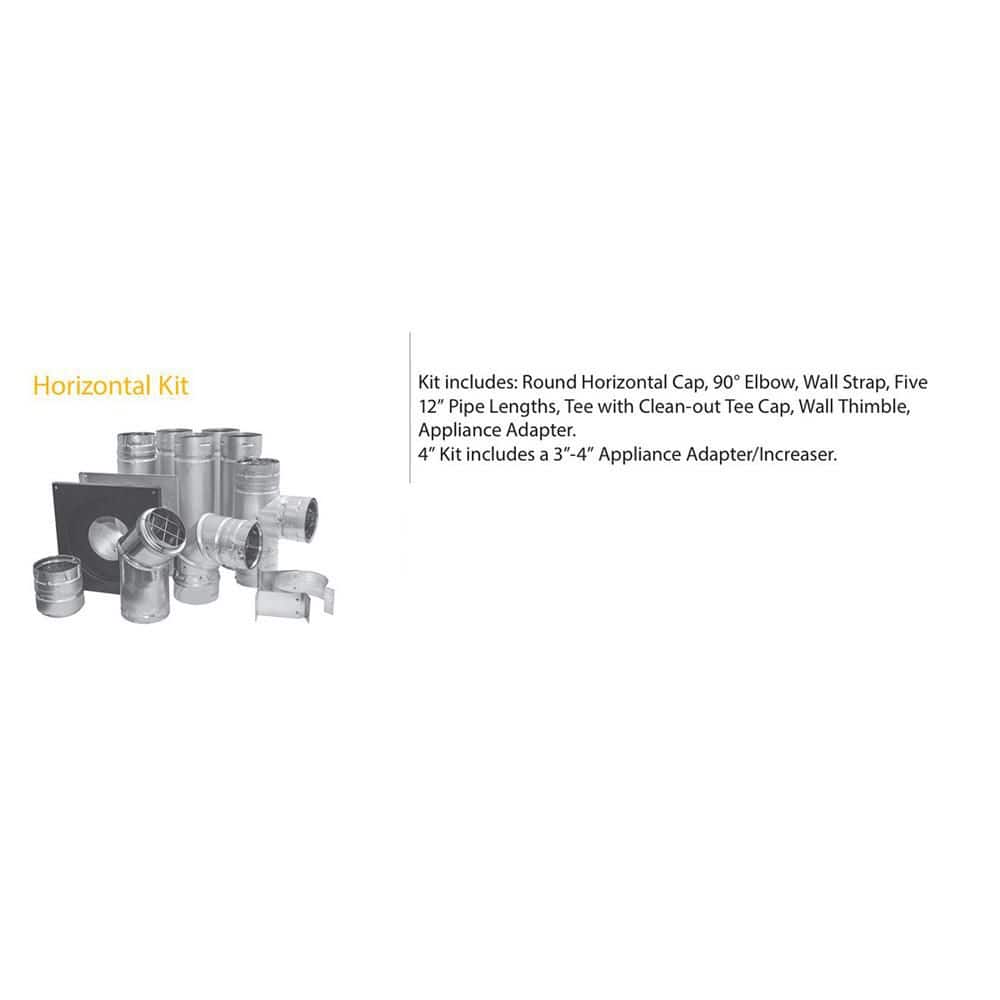 DuraVent PelletVent for Multi-Fuel 3in. Diameter Horizontal Kit (2)