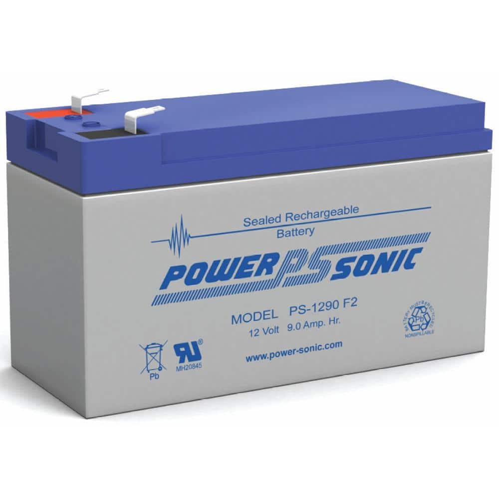 Power-Sonic 12-Volt 9 Ah F2 Terminal Sealed Lead Acid (SLA) Rechargeable Battery (1)