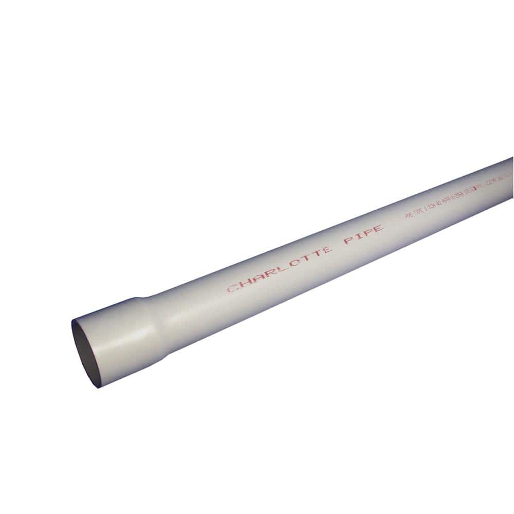 Charlotte Pipe 3 in. x 10 ft. PVC Sch 40 Belled End Pipe