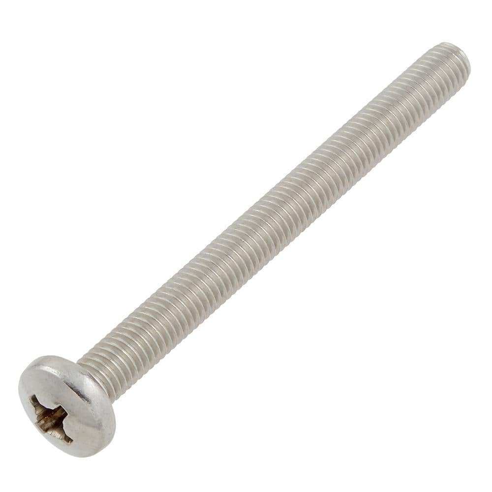 Everbilt M8-1.25x90mm Stainless Steel Pan Head Phillips Drive Machine Screw 1-Piece