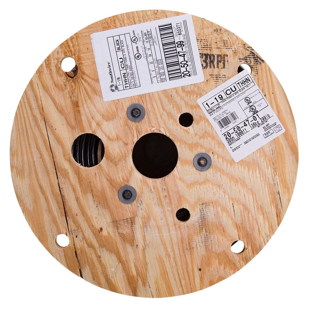 Southwire (By-the-Foot) 1 Black Stranded CU SIMpull THHN Wire (4)