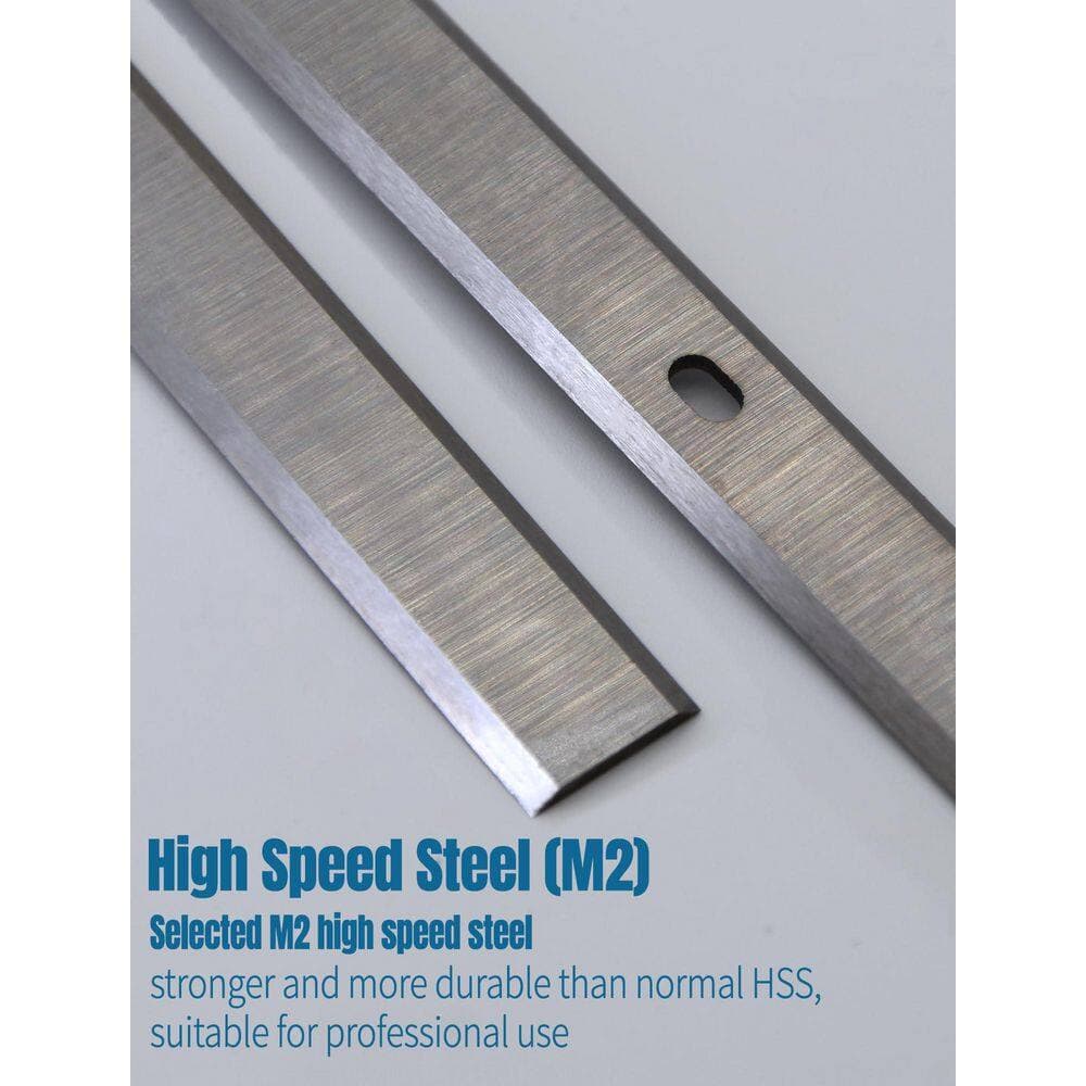 LAIFUCAM 12-5/8 in. High Speed Steel Planer Blades with Dual Cutting Edges for Surface Planer Compatible 4 -Pieces (2)