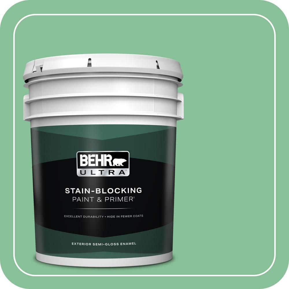 BEHR ULTRA 5 gal. #MQ6-40 Country Weekend Semi-Gloss Enamel Exterior Paint & Primer