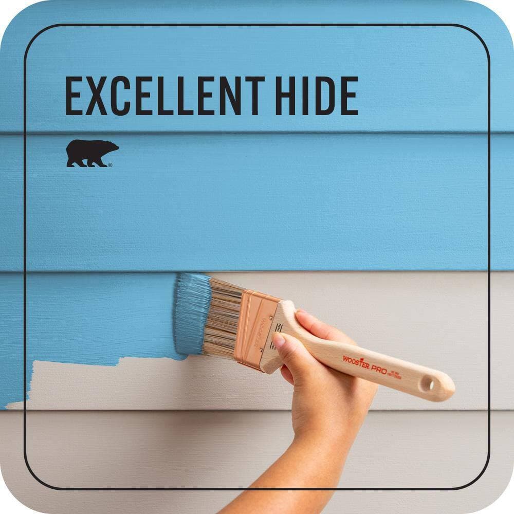 BEHR PREMIUM PLUS 1 qt. #540B-5 Riviera Blue Flat Exterior Paint & Primer (3)