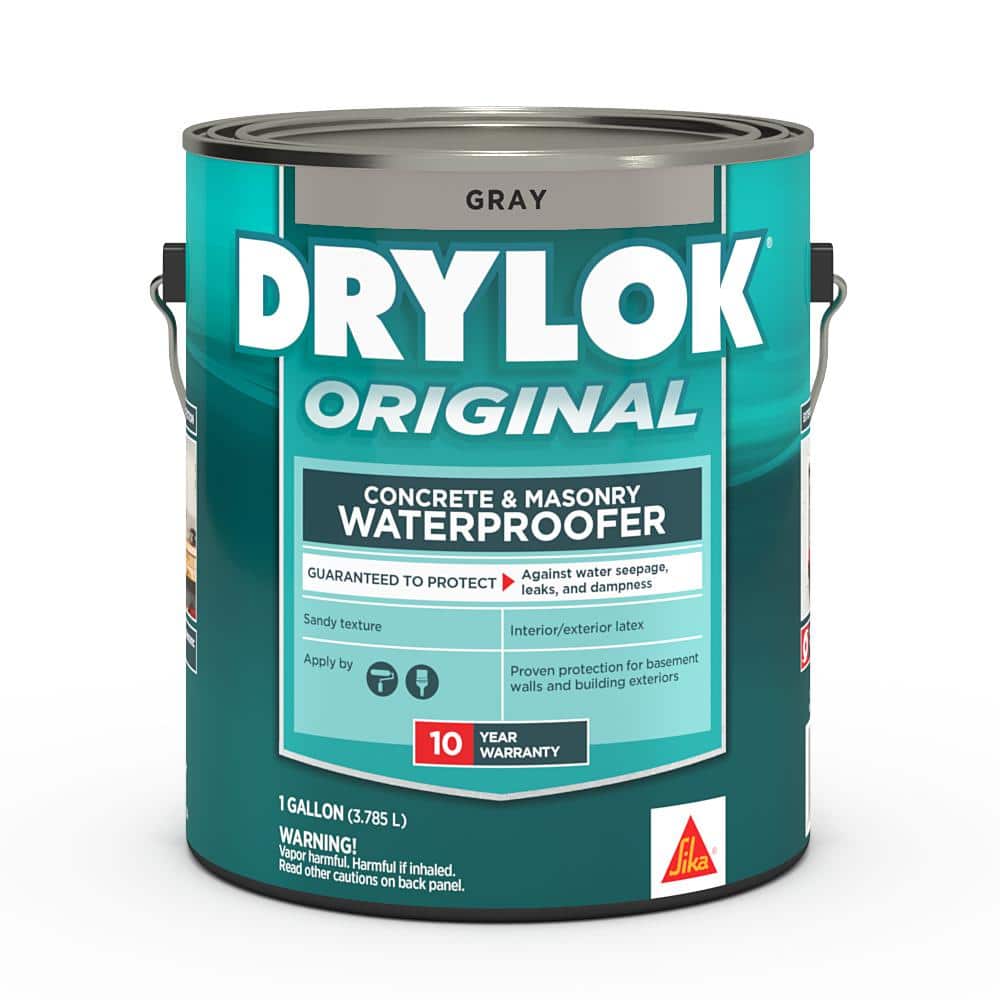 DRYLOK Original 1 gal. Gray Flat Latex Interior/Exterior Basement and Masonry Waterproofer