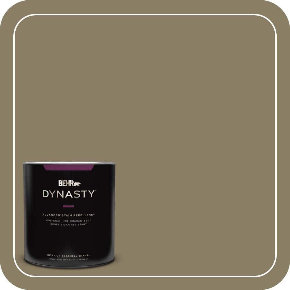 BEHR DYNASTY 1 qt. #N330-6 Lagoon Moss One-Coat Hide Eggshell Enamel Interior Stain-Blocking Paint and Primer