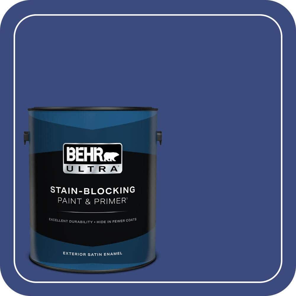 BEHR ULTRA 1 gal. #P530-7 Tanzanite Satin Enamel Exterior Paint & Primer