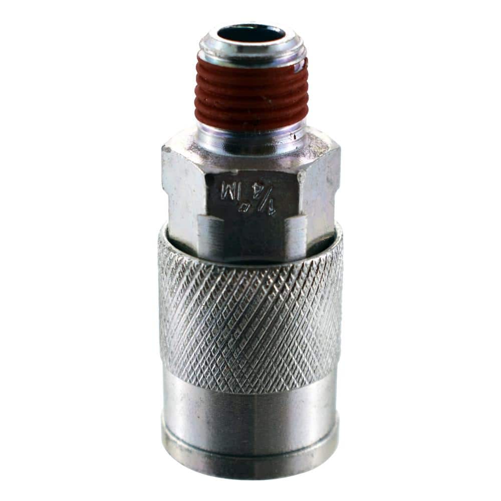 Husky 1/4 in. x 1/4 in. NPT Male Industrial Steel Coupler (1)