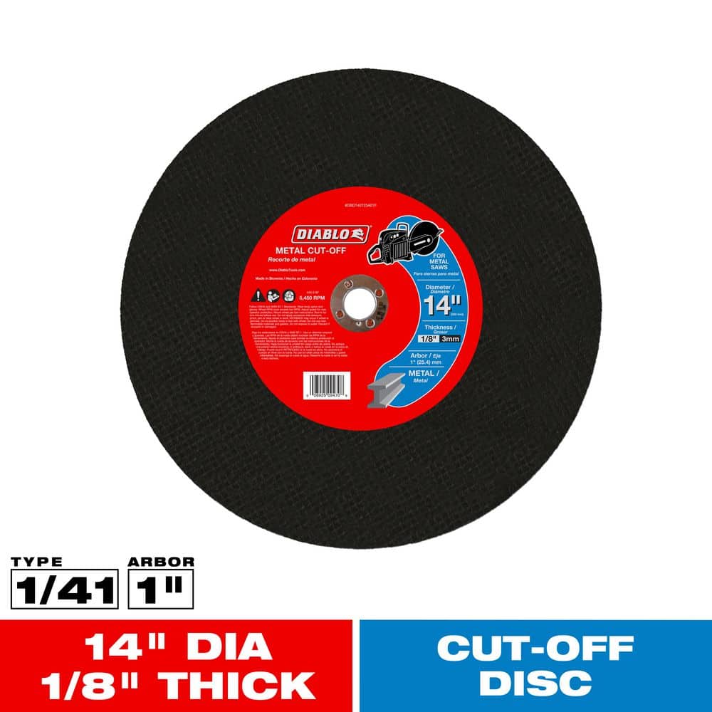 DIABLO 14 in. 1/8 in. High Speed Cut-Off Disc