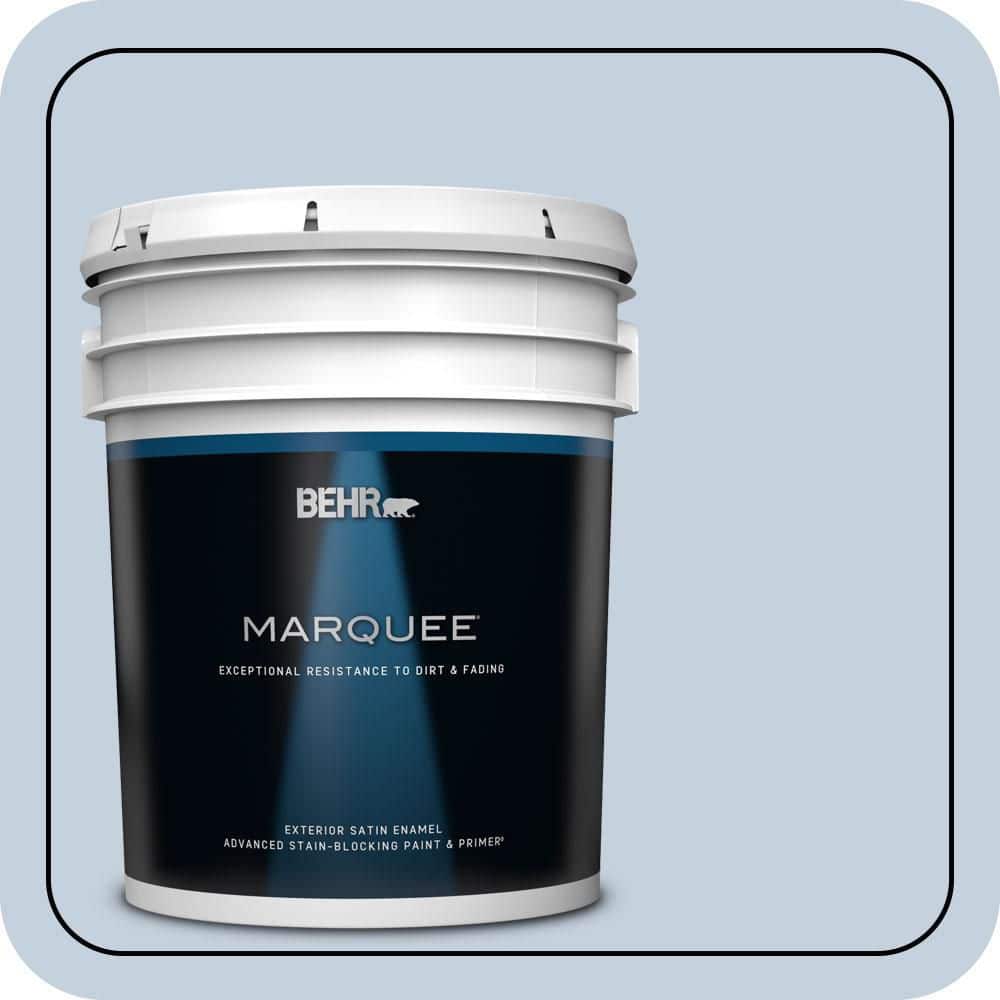 BEHR MARQUEE 5 gal. #S530-1 Soaring Sky Satin Enamel Exterior Paint & Primer