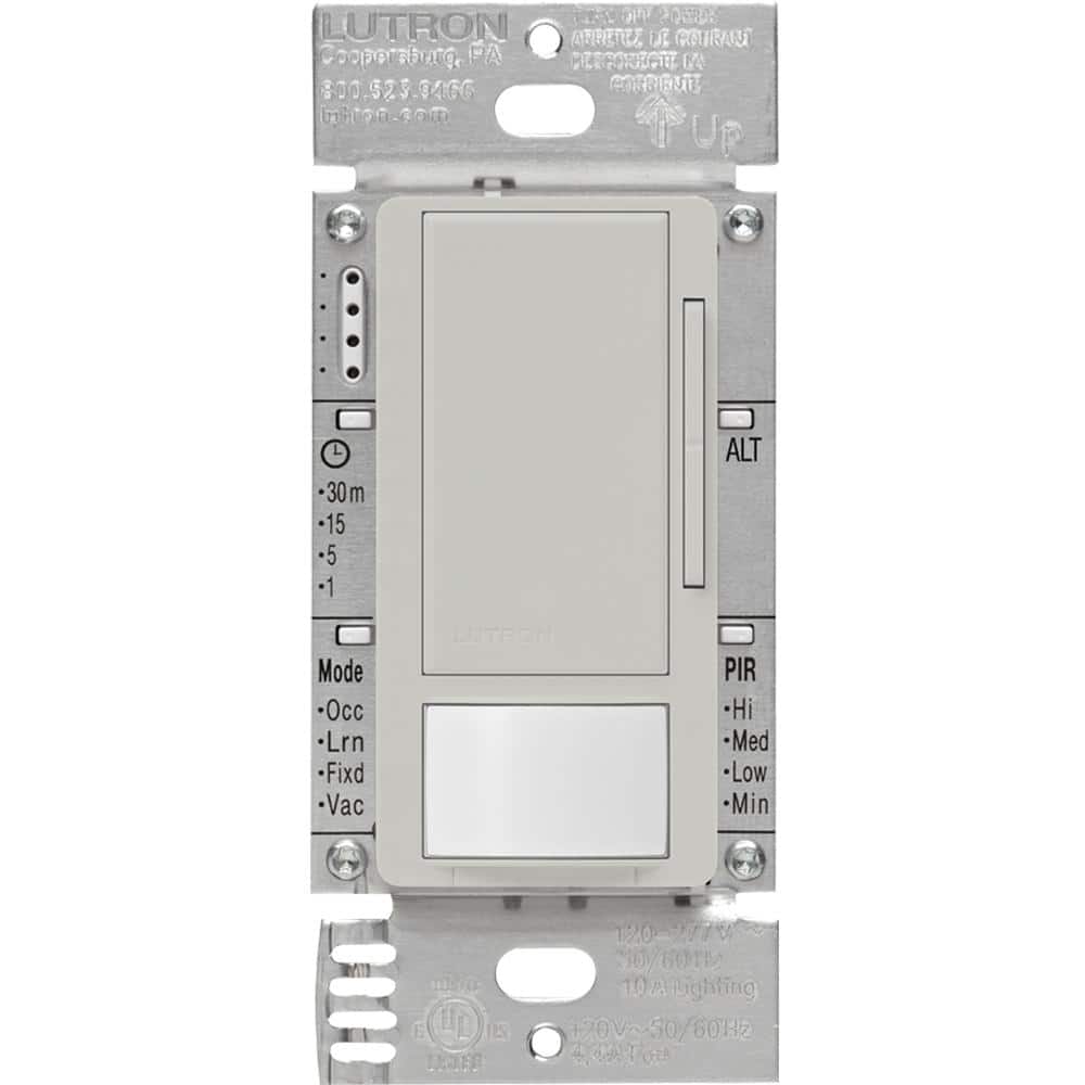 Lutron Maestro 0-10 Volt Dimmer Sensor Switch, 8A/120-277 Volt, Single-Pole/3-Way, Gray (MS-Z101-PD)