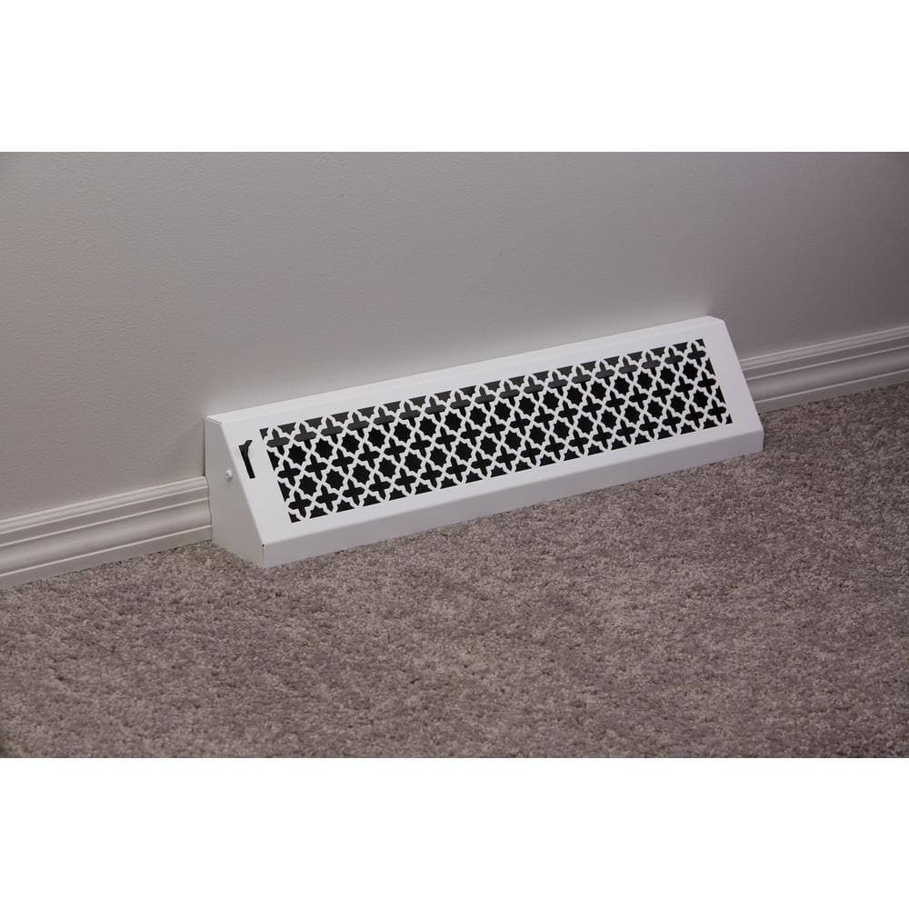 SteelCrest Victorian 24 in. Baseboard, Supply, White/Powder Coat (2)