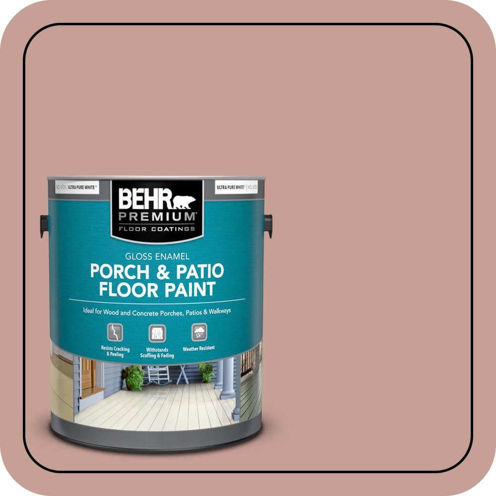 BEHR PREMIUM 1 gal. #PFC-07 Michel Rose Gloss Enamel Interior/Exterior Porch and Patio Floor Paint
