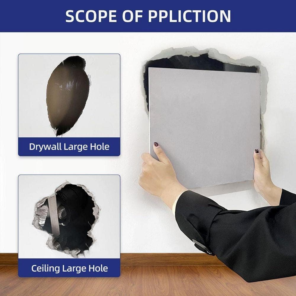 KIWDZFU 12 x 12 in. Drywall Patch Repair Kit Wall Surface Large Hole Fill Quick and Easy Solution (2)
