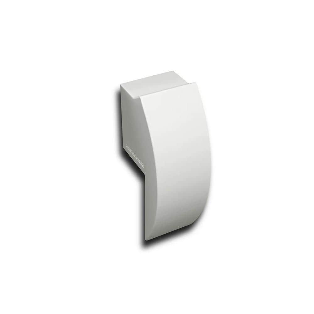 Baseboarders Elliptus Series Steel Easy Slip-On Baseboard Heater Cover Left Side Open End Cap in White