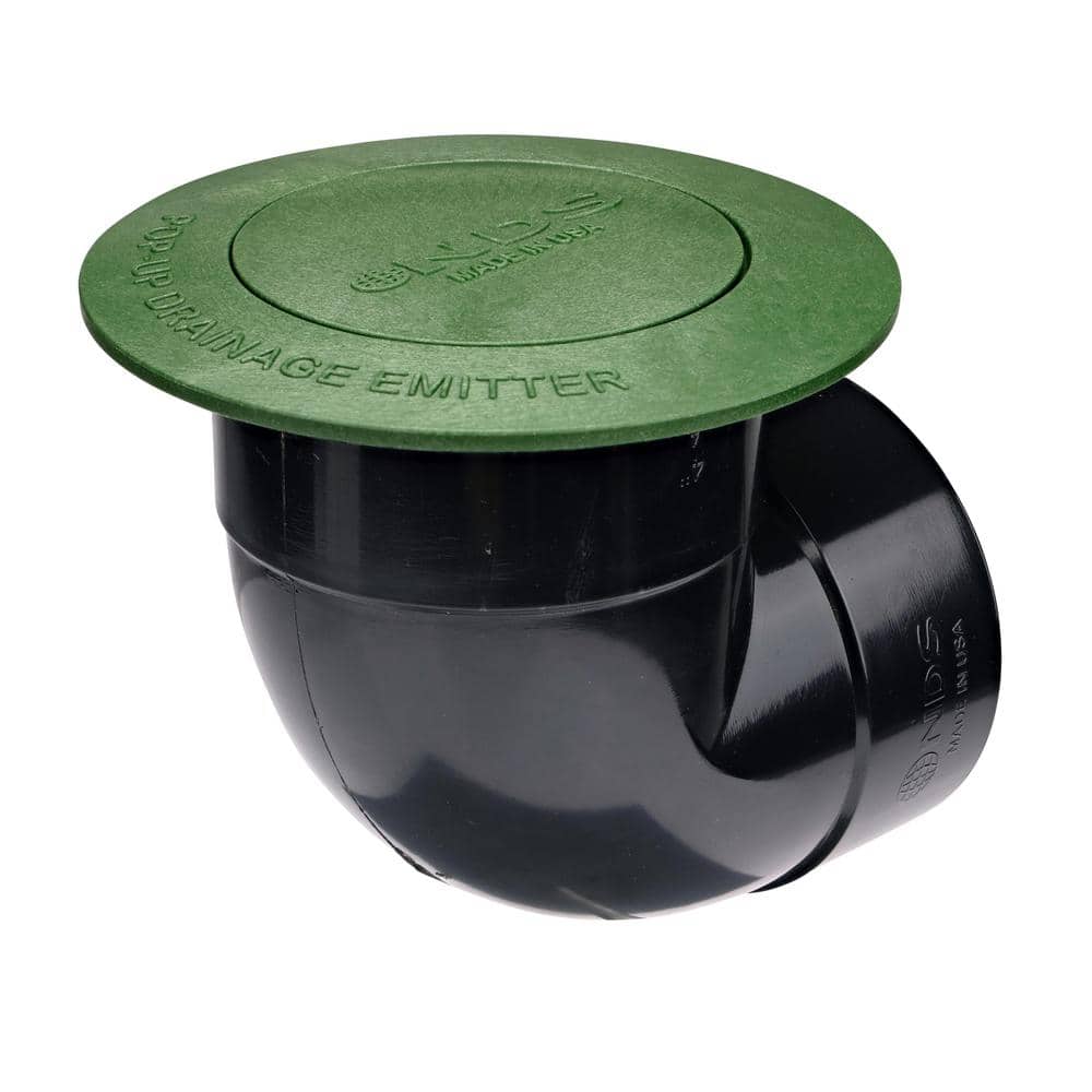 NDS Pop-Up Drainage Emitter with Elbow for 4 in. Drain Pipes, Green Plastic (4)