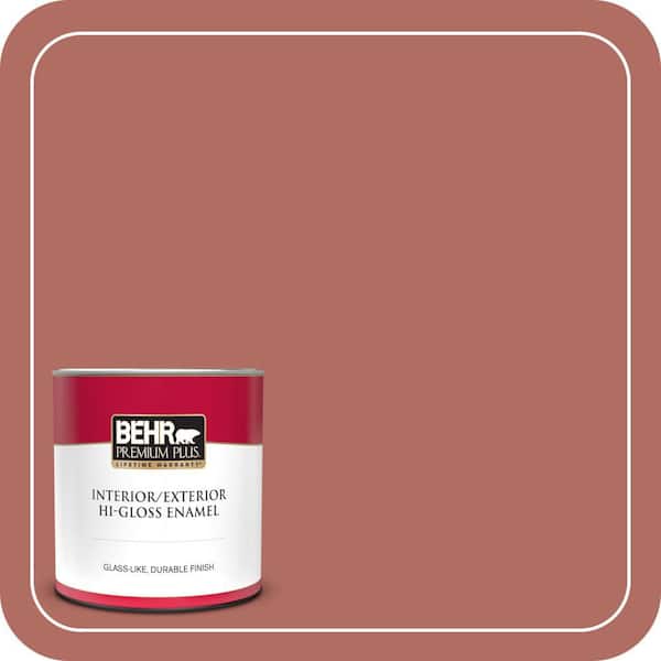 BEHR PREMIUM PLUS 1 qt. #MQ1-22 Scene Stealer Hi-Gloss Enamel Interior/Exterior Paint & Primer (2)