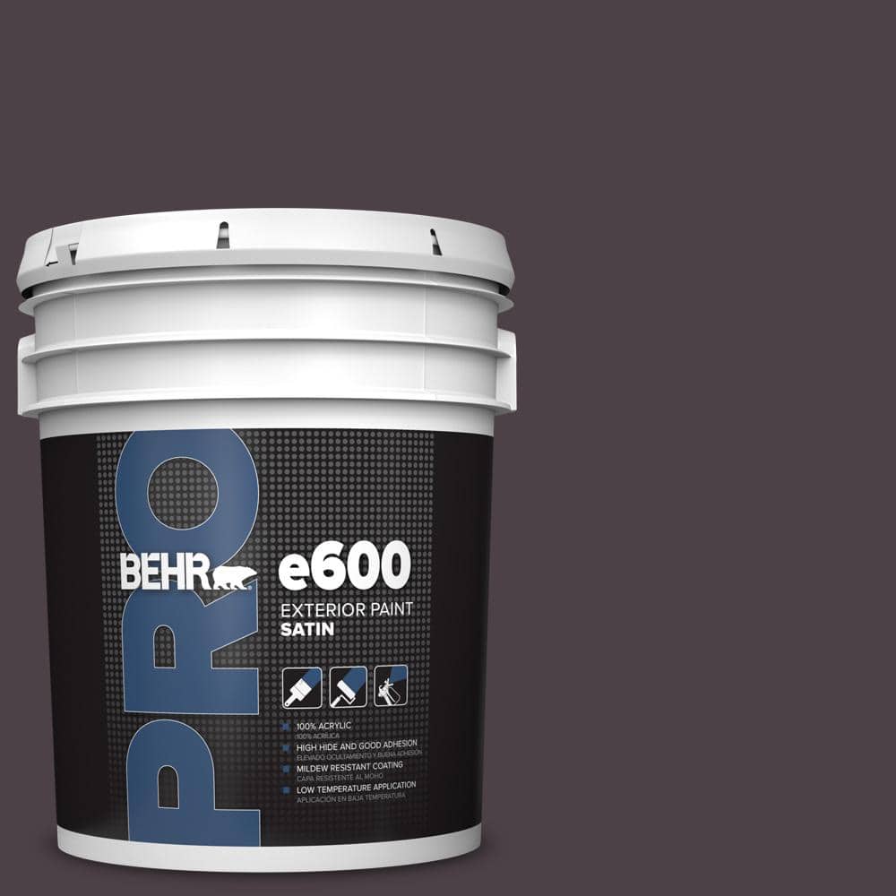 BEHR PRO 5 gal. #BXC-09 Dark Burgundy Wine Satin Exterior Paint