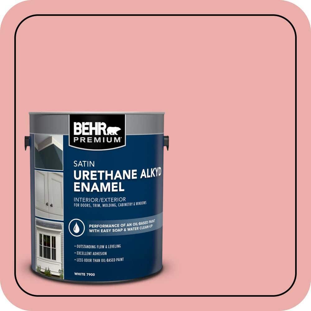 BEHR PREMIUM 1 gal. #M160-3 Sweet Tart Urethane Alkyd Satin Enamel Interior/Exterior Paint (1)
