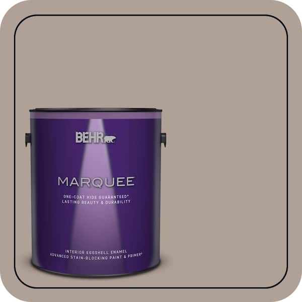 BEHR MARQUEE 1 gal. #N180-4 Moleskin One-Coat Hide Eggshell Enamel Interior Paint & Primer (2)