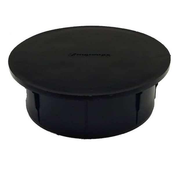 Amerimax Home Products FLEX Drain 4 in. Black Copolymer End Cap (2)