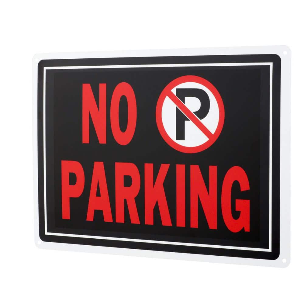 Everbilt 10 in. x 14 in. Aluminum No Parking Sign