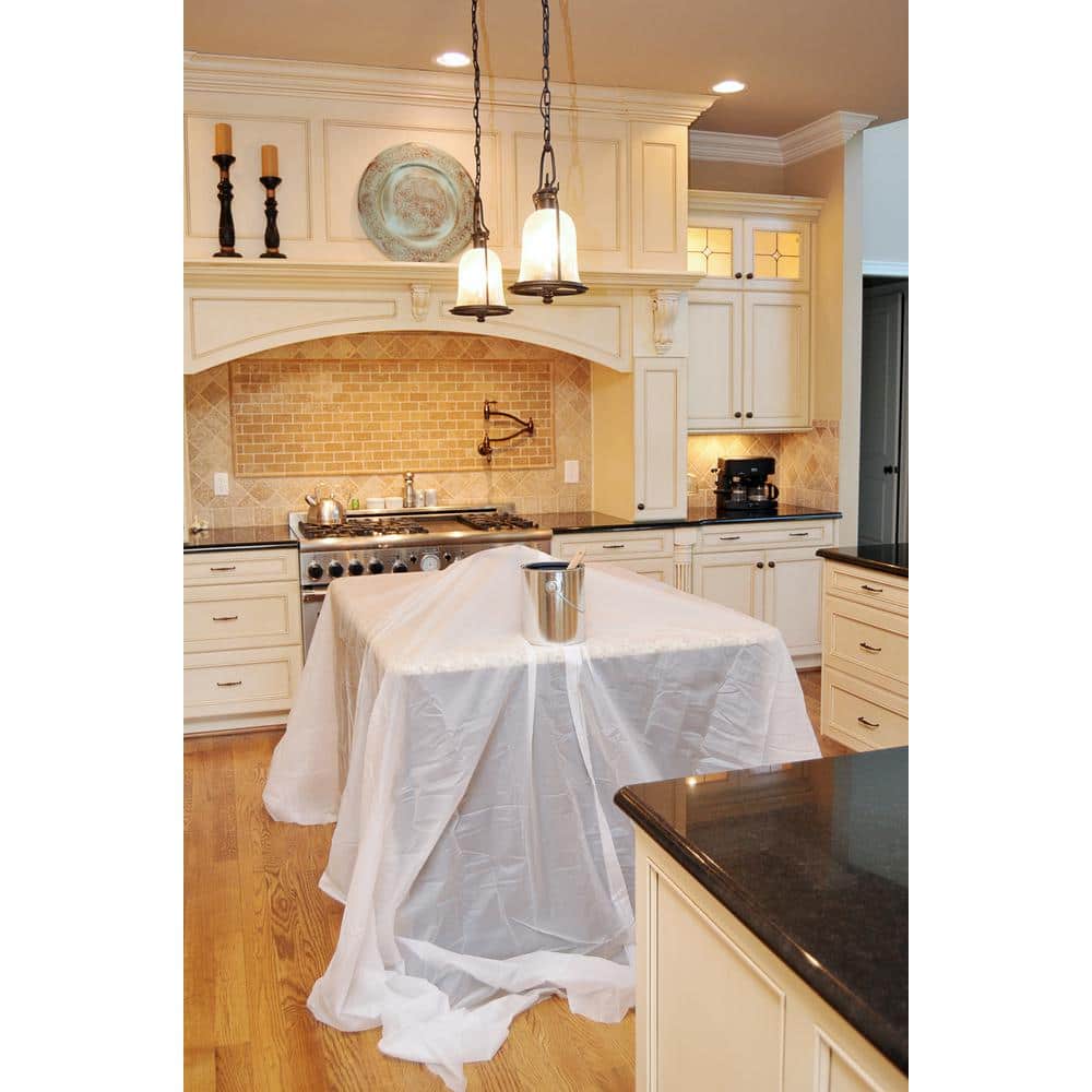 TRIMACO 9 ft. x 12 ft. 2 mil Stay Put Vinyl Drop Cloth (2)