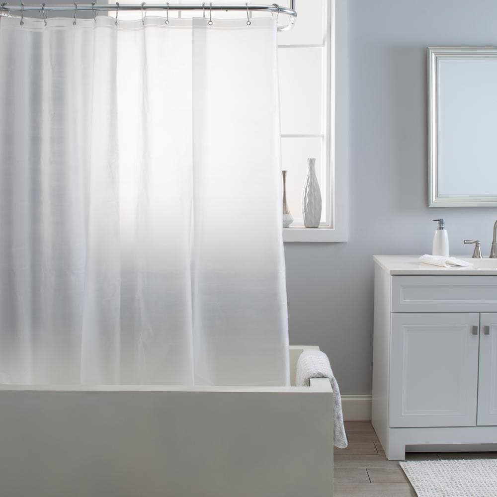 Bath Bliss 6-Gauge 70 in. x 72 in. Frost Shower Liner (3)