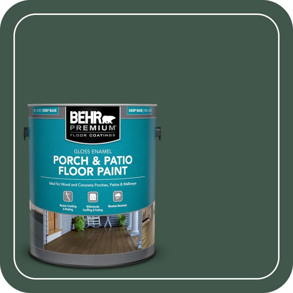 BEHR PREMIUM 1 gal. #470F-7 Deep Jungle Gloss Enamel Interior/Exterior Porch and Patio Floor Paint