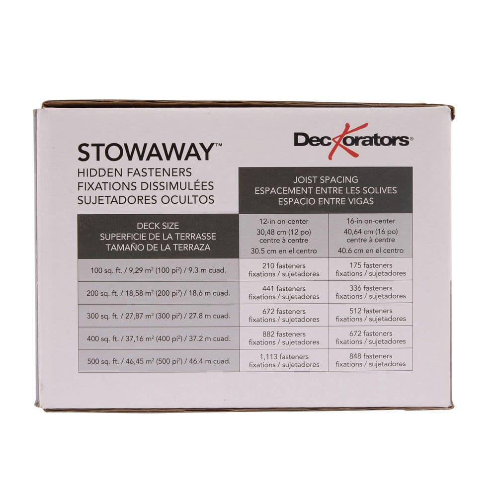 Deckorators Stowaway Steel Deck Fasteners Includes Preset Screws (300 sq ft) (3)