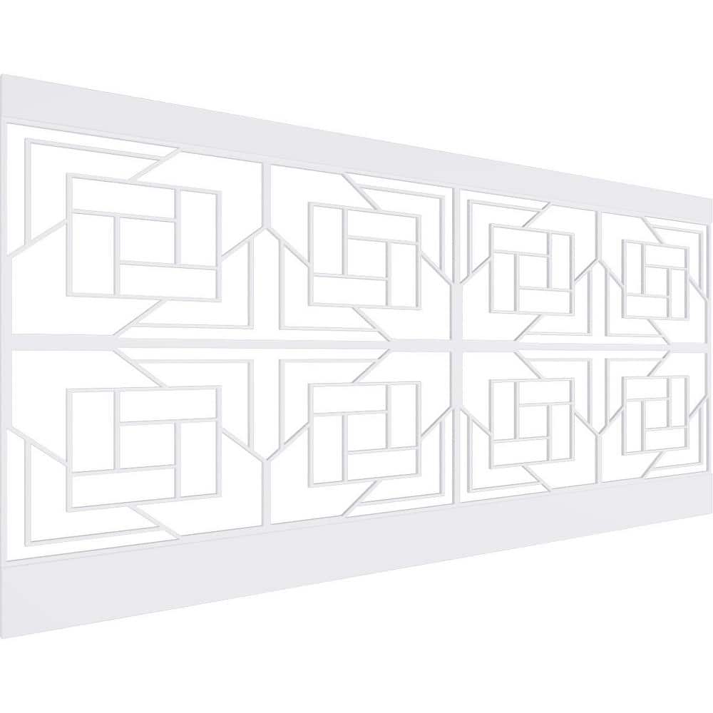 Ekena Millwork 44 in. H x 94-1/2 in. W 28.92 sq. ft. Loveland PVC Wainscot Paneling Kit (1)