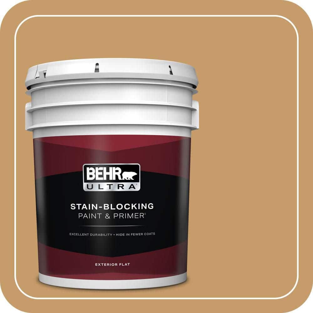 BEHR ULTRA 5 gal. #S290-5 Amber Autumn Flat Exterior Paint & Primer