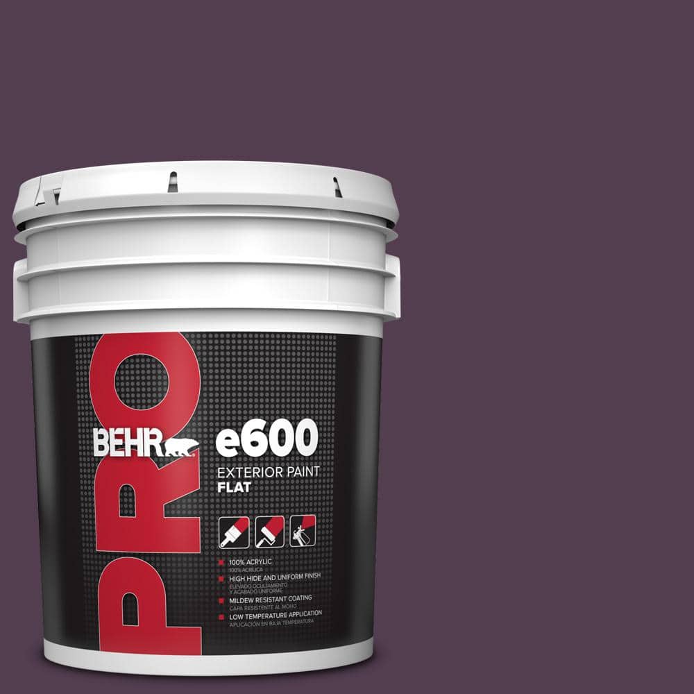 BEHR PRO 5 gal. #PPU17-02 Oriental Eggplant Flat Exterior Paint