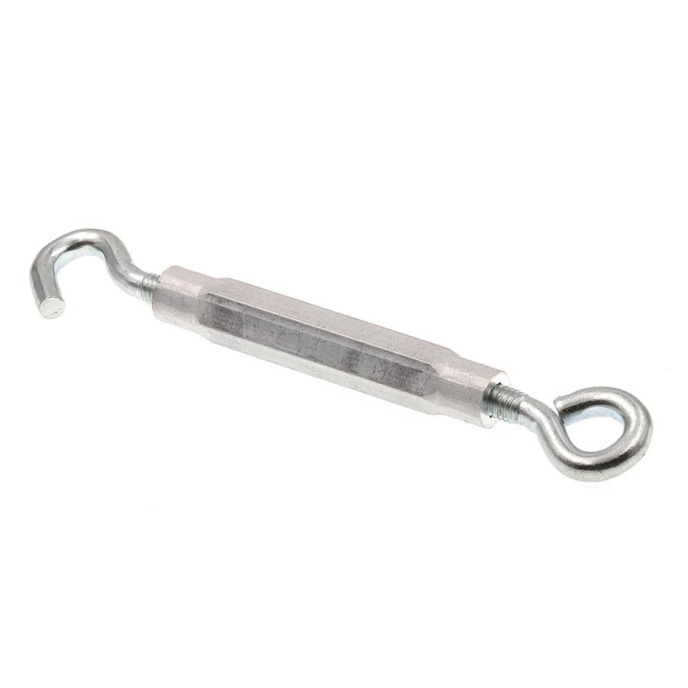 Prime-Line 5/16 in. x 9-1/4 in. Zinc Plated Steel and Aluminum Eye-To-Hook Turnbuckles (5-Pack)