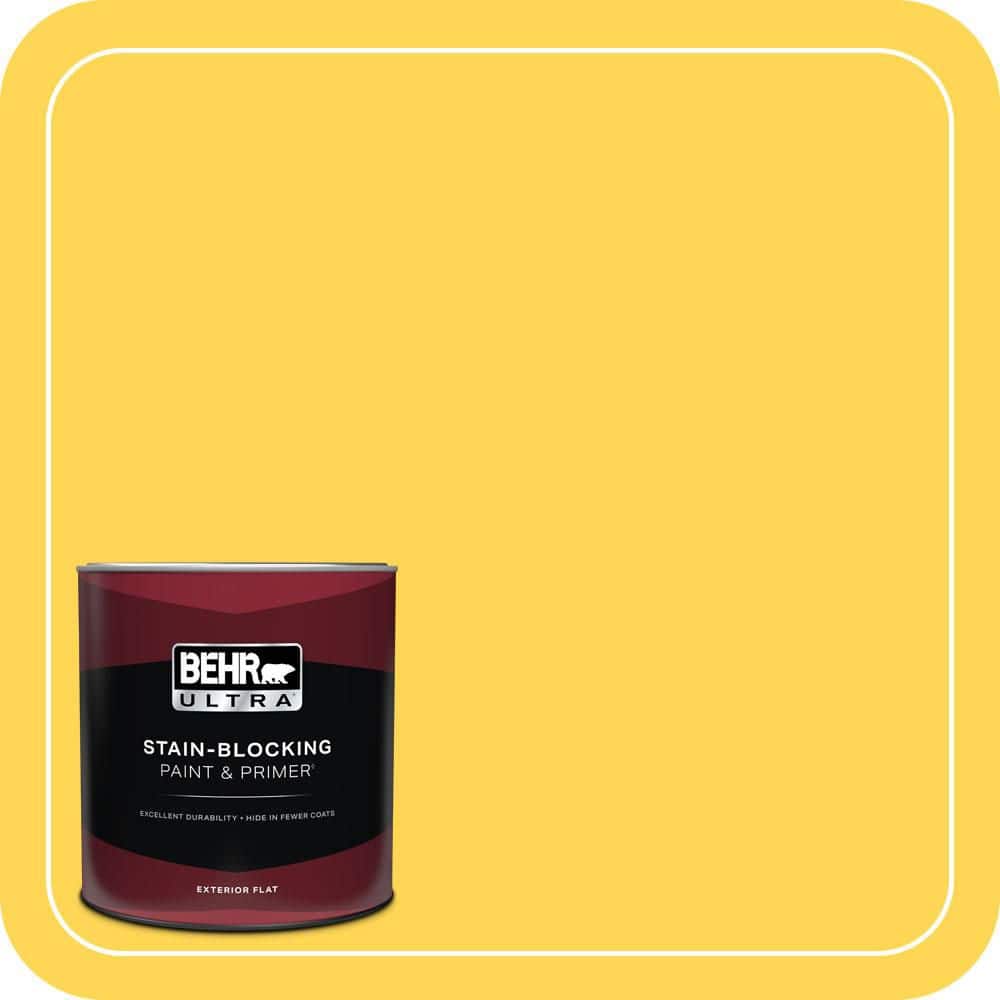 BEHR ULTRA 1 qt. #P300-6 Buzz-in Flat Exterior Paint & Primer