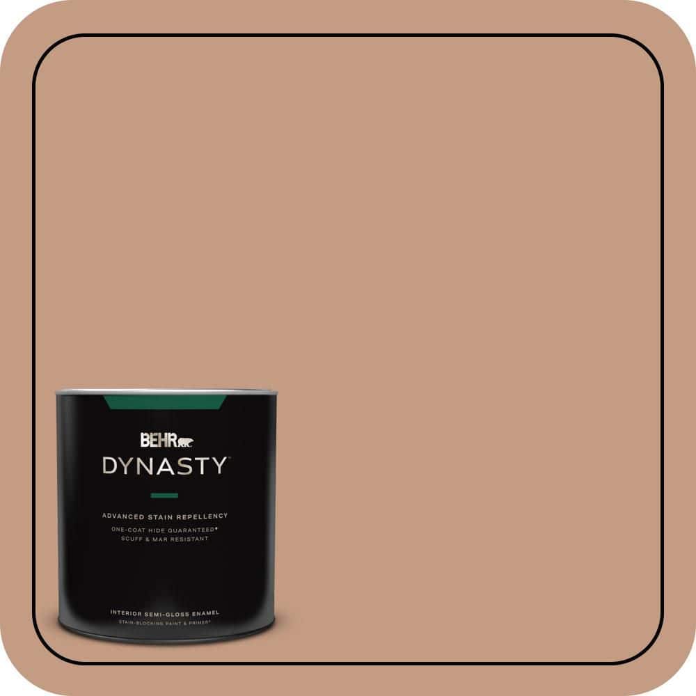 BEHR DYNASTY 1 qt. #S210-4 Canyon Dusk One-Coat Hide Semi-Gloss Enamel Interior Stain-Blocking Paint and Primer