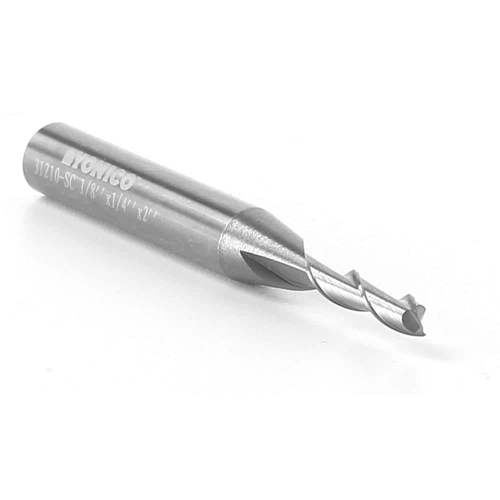 Yonico 2 Flute Upcut Spiral End Mill 1/8 in. Dia Solid Carbide CNC Router Bit