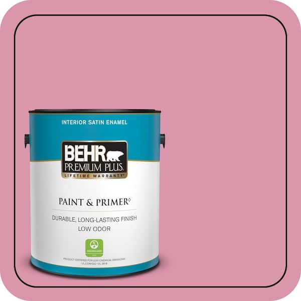 BEHR PREMIUM PLUS #110B-4 Foxy Pink Flat Low Odor & Primer (2)
